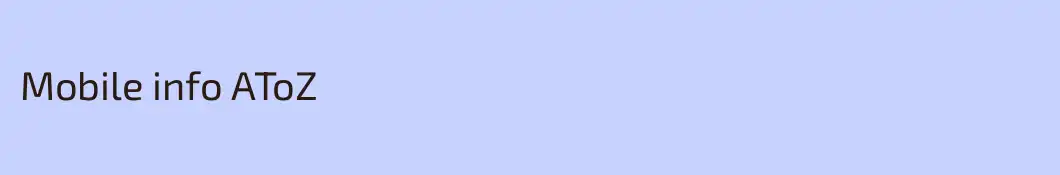 Mobile info AToZ